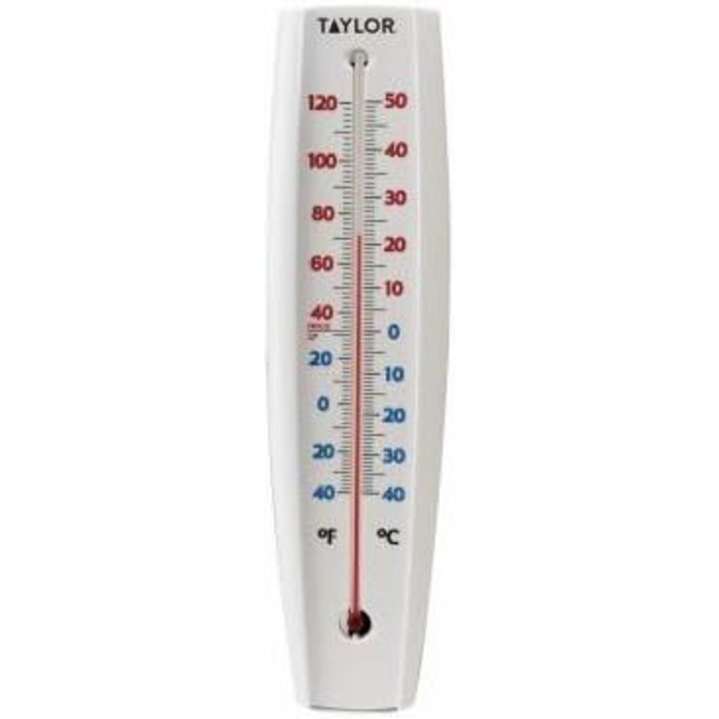 Taylor - 14.5" x 3.75" Plastic White Jumbo Wall Thermometer - 5109