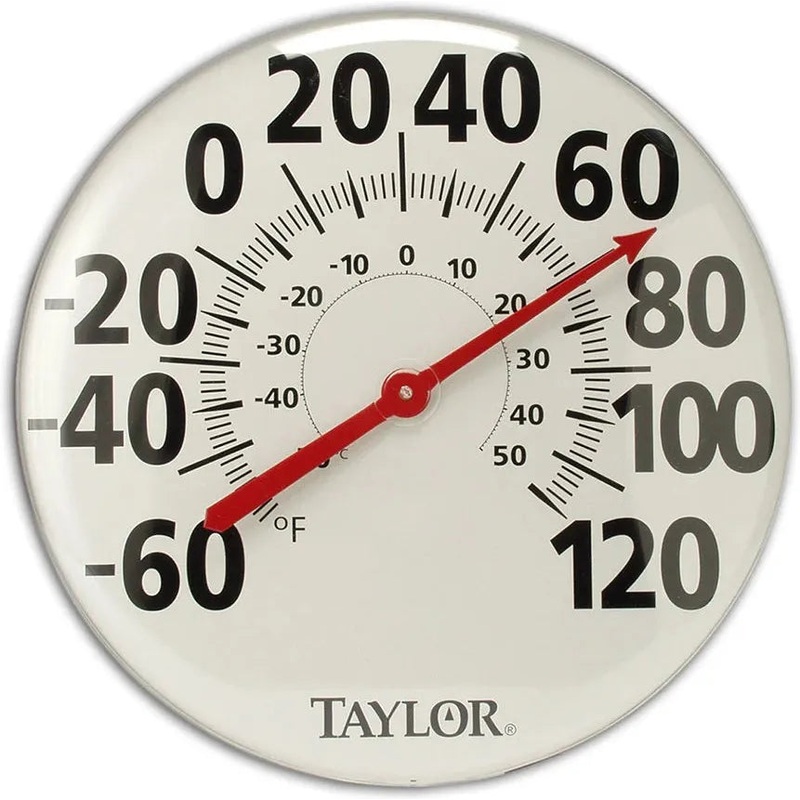 Taylor - 18" White Extra Large Thermometer with Bold Graphics - 681
