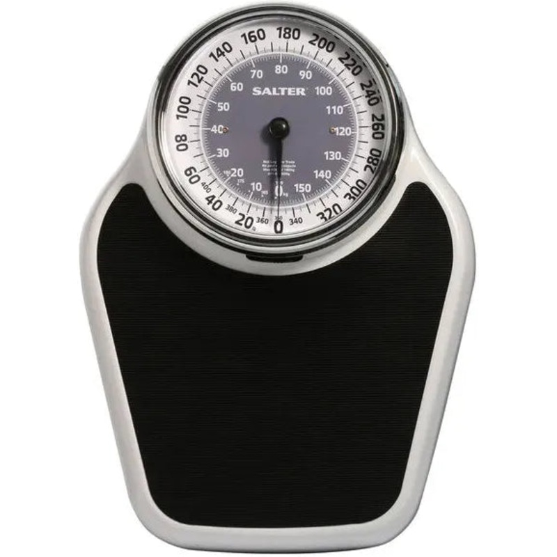 Taylor - 18" x 13" 400 lbs Black Speedometer Analog Bathroom Scale - 916WHSVLKR