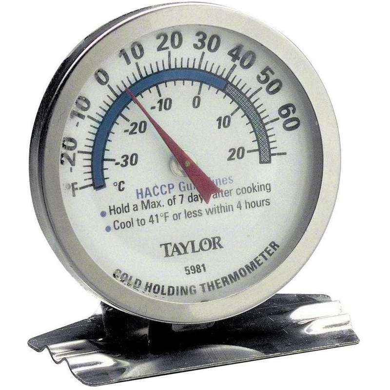 Taylor - 2.6" Refrigerator Freezer Dial Thermometer with -20 to 80 F Temperature Range - 5981N