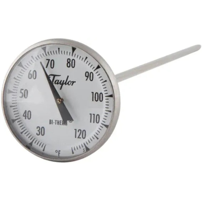 Taylor - 2" Dial Type Pocket Thermometer with 25-125 F Temperature Range - 6212J