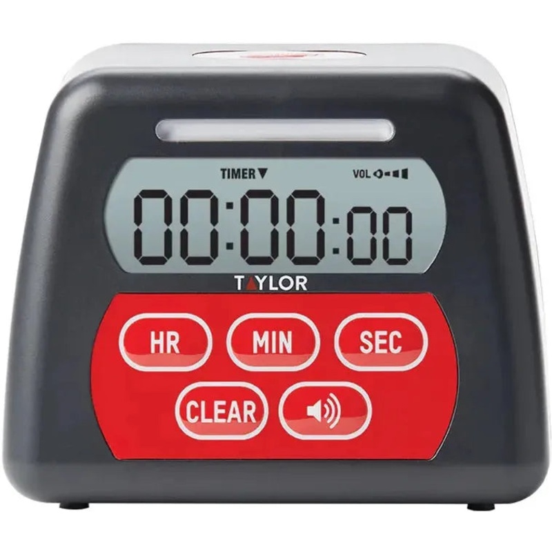 Taylor - 24 Hours Black Event Digital Timer with Visual Alert - 5282798