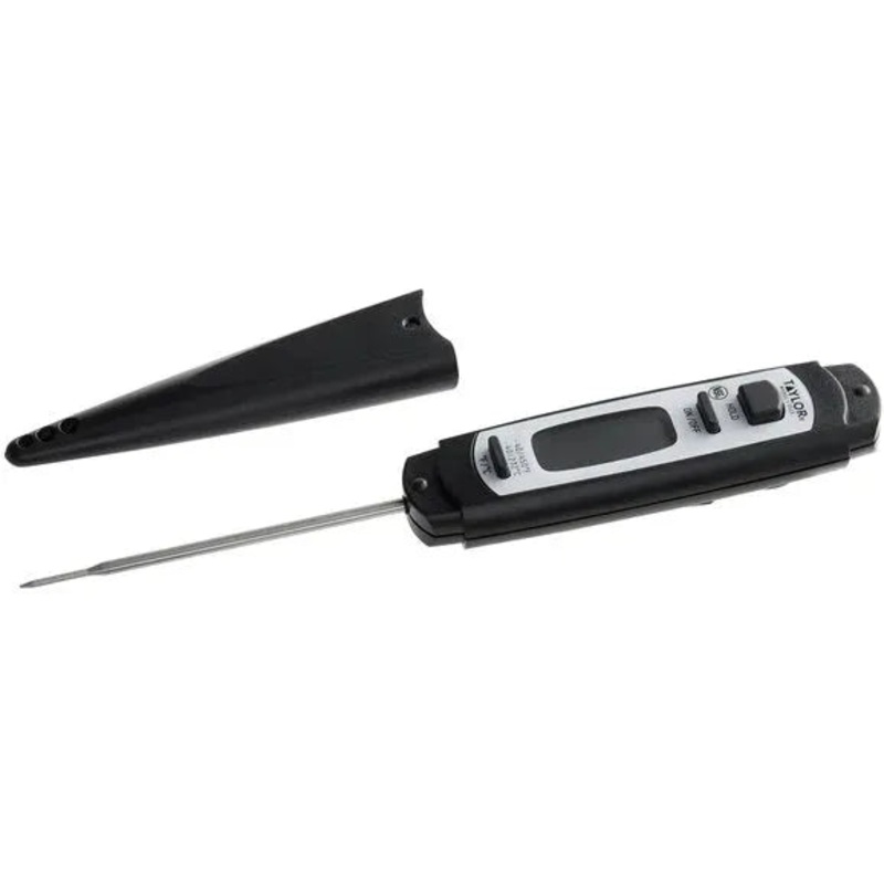 Taylor - 3.4" Black Digital Pocket Probe Thermometer - 3519FDA