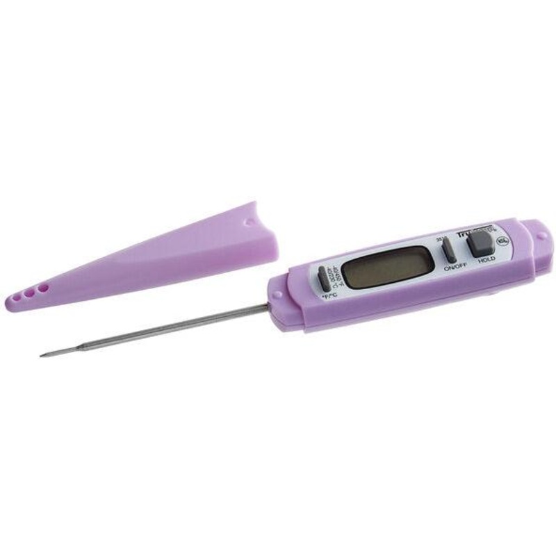 Taylor - 3.4" Purple Digital Pocket Probe Thermometer - 3519PRFDA