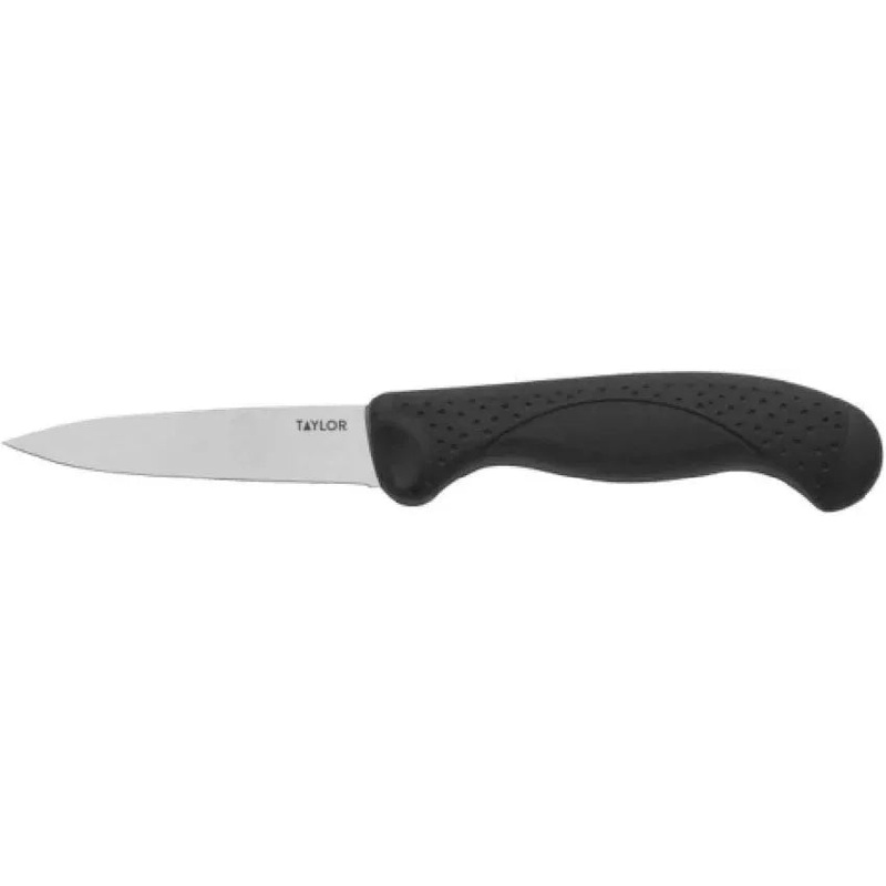 Taylor - 3.5" Large Paring Knife with Black Nylon/Silicone Handle - 5248384