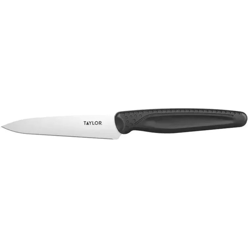 Taylor - 3.5" Small Paring Knife with Black Nylon/Silicone Handle - 5248386