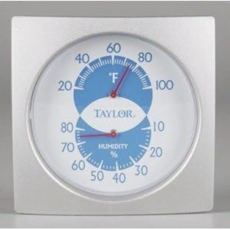 Taylor - 3.94" White Humidiguide with Thermometer - 5504