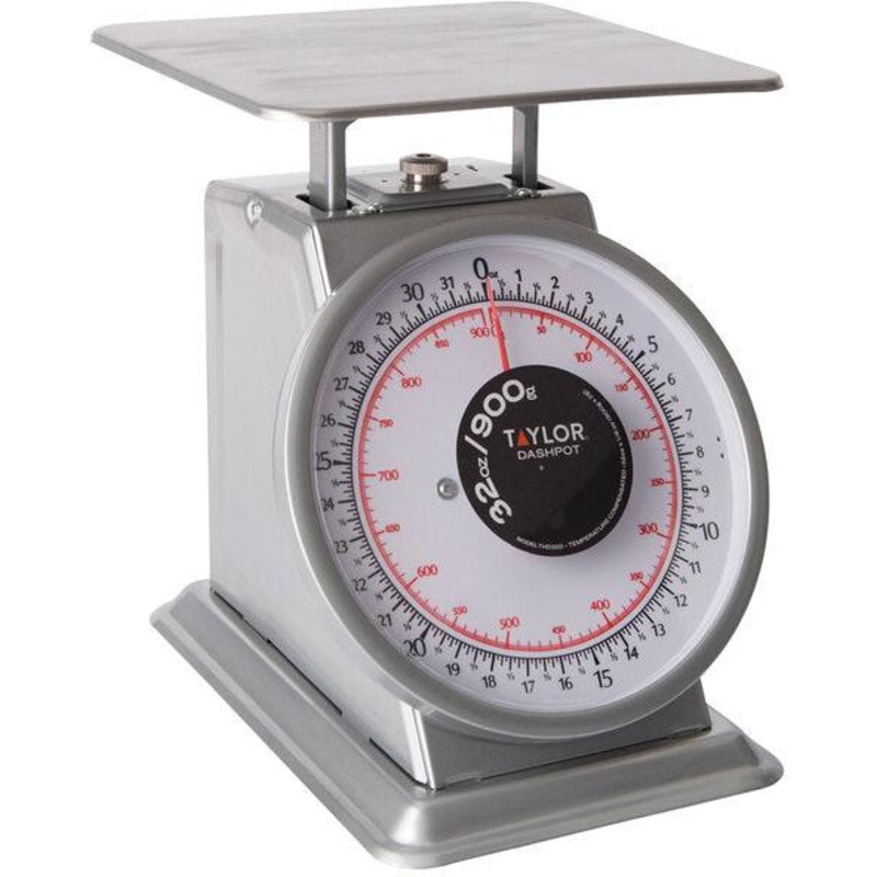 Taylor - 32 Oz. Stainless Steel Heavy Duty Mechanical Portion Scale with Dashpot - THD32D