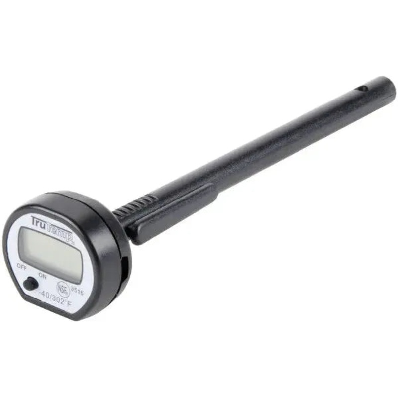 Taylor - 4.75" Black Instant Read Pocket Probe Dial Thermometer - 3516FS