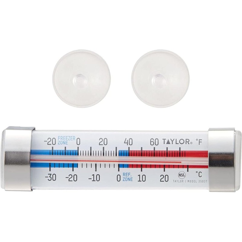 Taylor - 4.75" White Tube Refrigerator / Freezer Thermometer - 3503FS