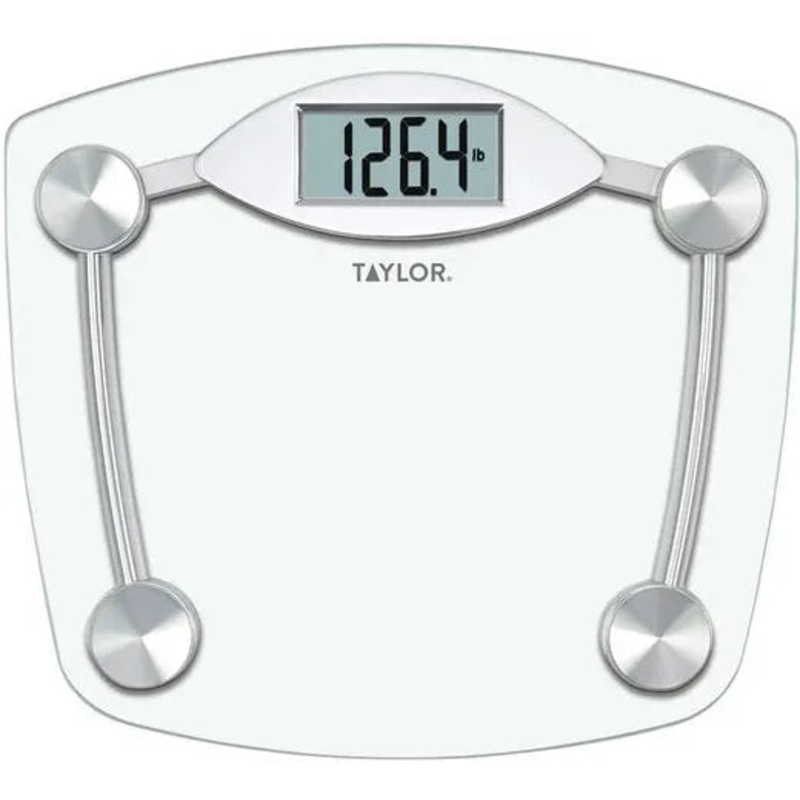 Taylor - 440 lbs Digital Glass Chrome Bathroom Scale - 7506