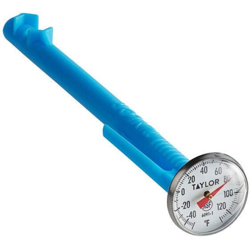 Taylor - 5" Instant Read Pocket Probe Dial Thermometer With -40 to 120 F Temperature Range - 6091N
