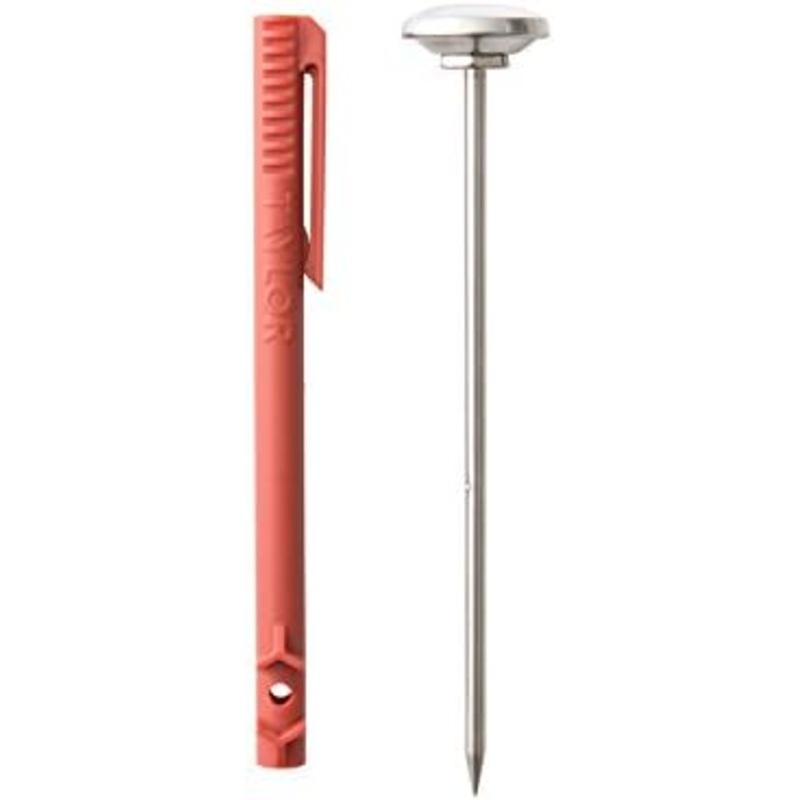 Taylor - 5" Red Instant Read Pocket Thermometer with 0 to 220 F Temperature Range - 5989N