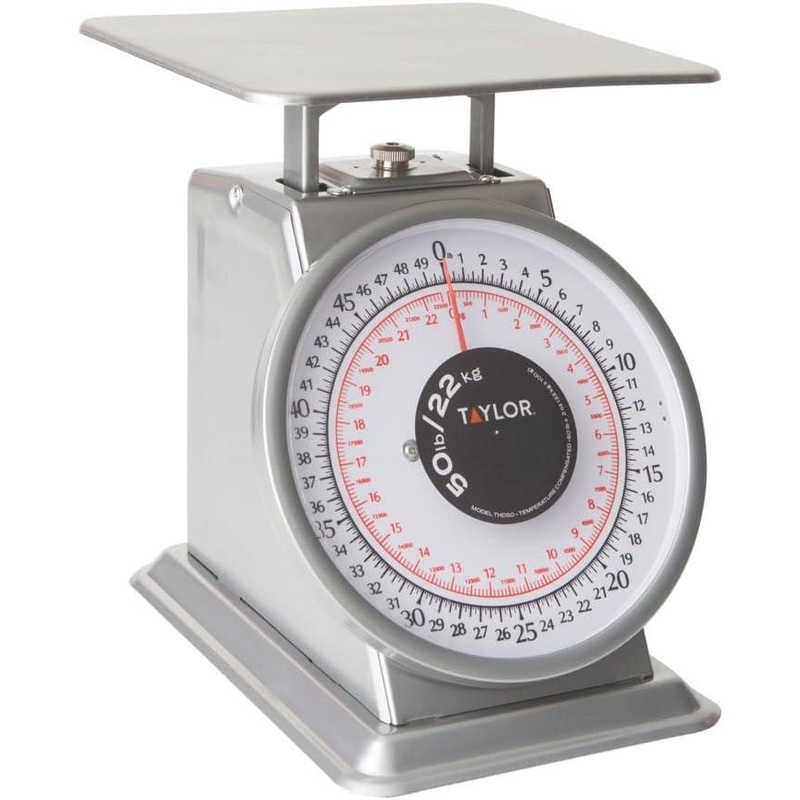 Taylor - 50 Oz. Stainless Steel Heavy Duty Mechanical Portion Scale with Receiving Scale - THD50