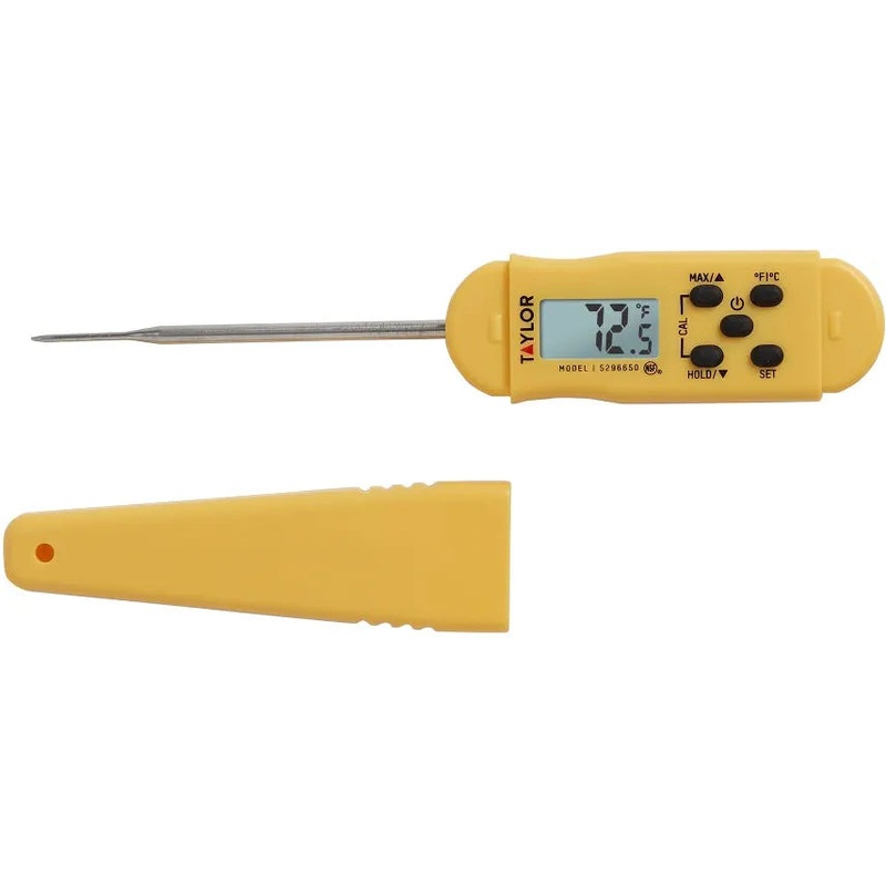 Taylor - 6.2" Yellow Digital Pocket Thermocouple Thermometer - 5296650
