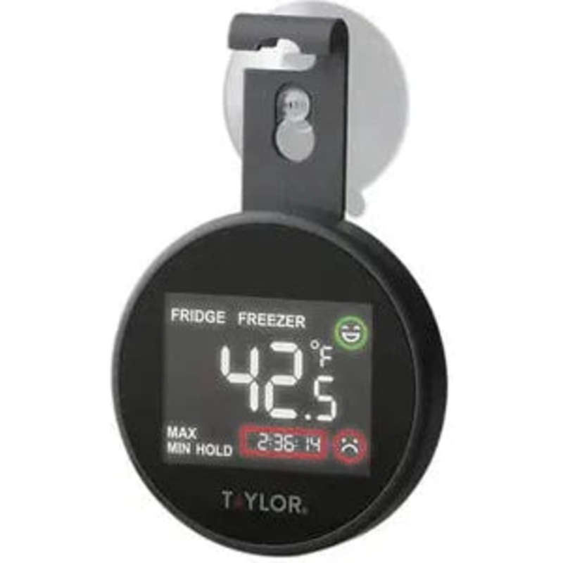 Taylor - 6" Black Safety Zone Refrigerator/Freezer Thermometer - 1445