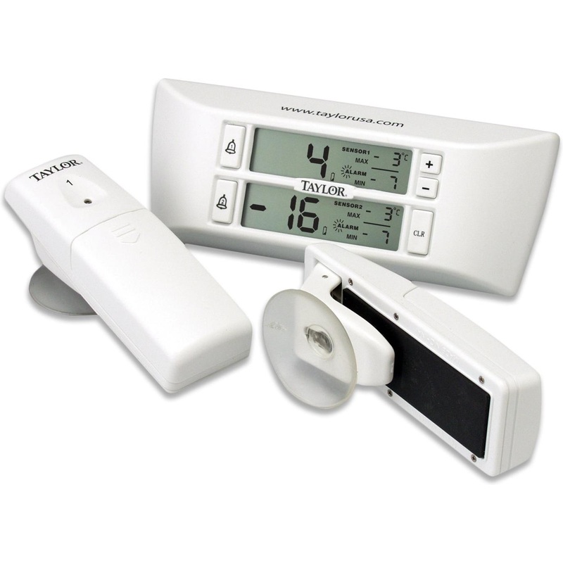 Taylor - 6" White Commercial Digital Wireless Refrigeration Thermometer - 1446