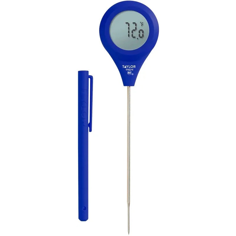 Taylor - 7.09" Blue Digital Thermometer with Rotating Display - 5302142BKU