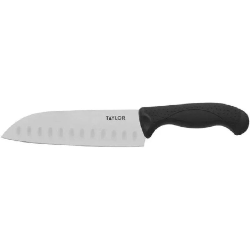 Taylor - 7" Santoku Knife with Black Nylon/Silicone Handle - 5248374