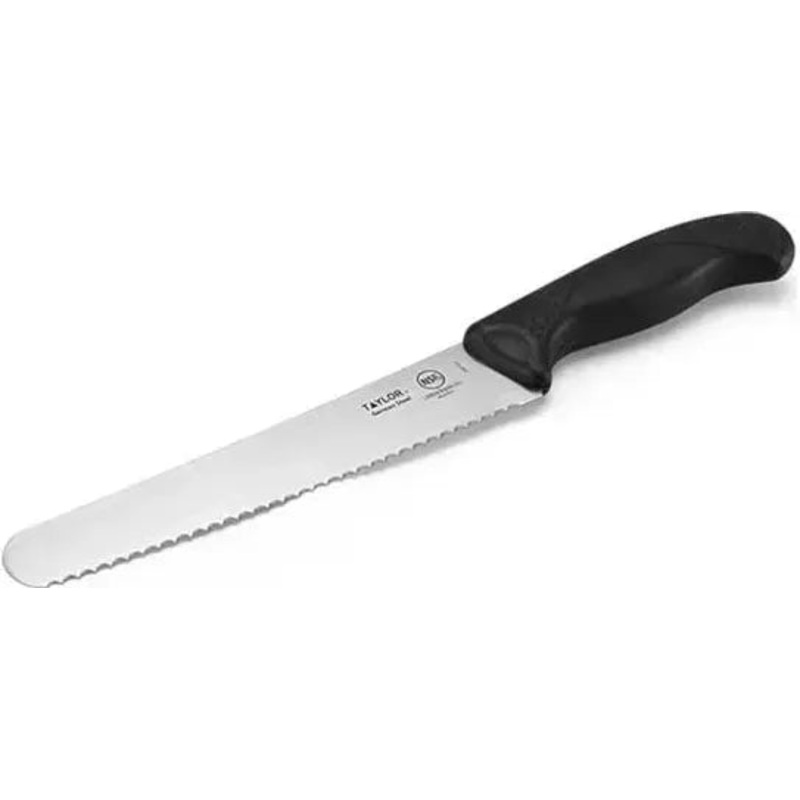 Taylor - 8" Bread Knife with Black Nylon/Silicone Handle - 5248372