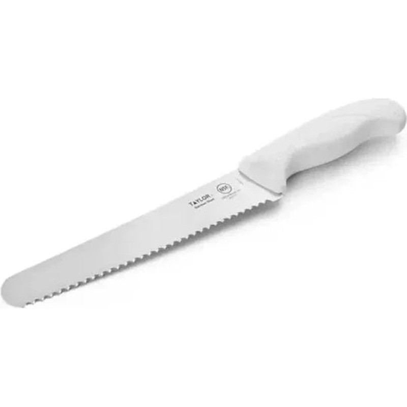 Taylor - 8" Bread Knife with White Nylon/Silicone Handle - 5248373