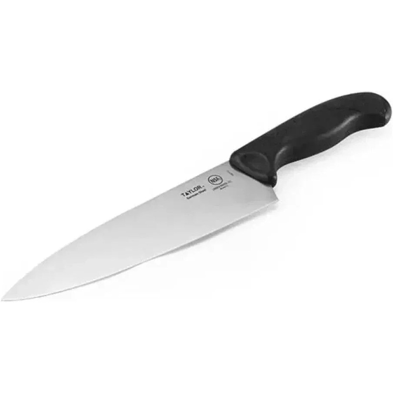 Taylor - 8" Chef's Knife with Black Nylon/Silicone Handle - 5248370