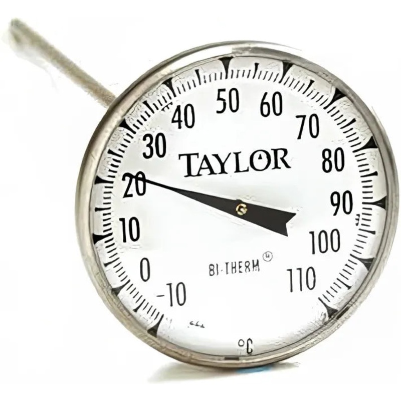 Taylor - 8" Superior Grade Instant Read Probe Dial Thermometer with -10-110 C Temperature Range - 6235J