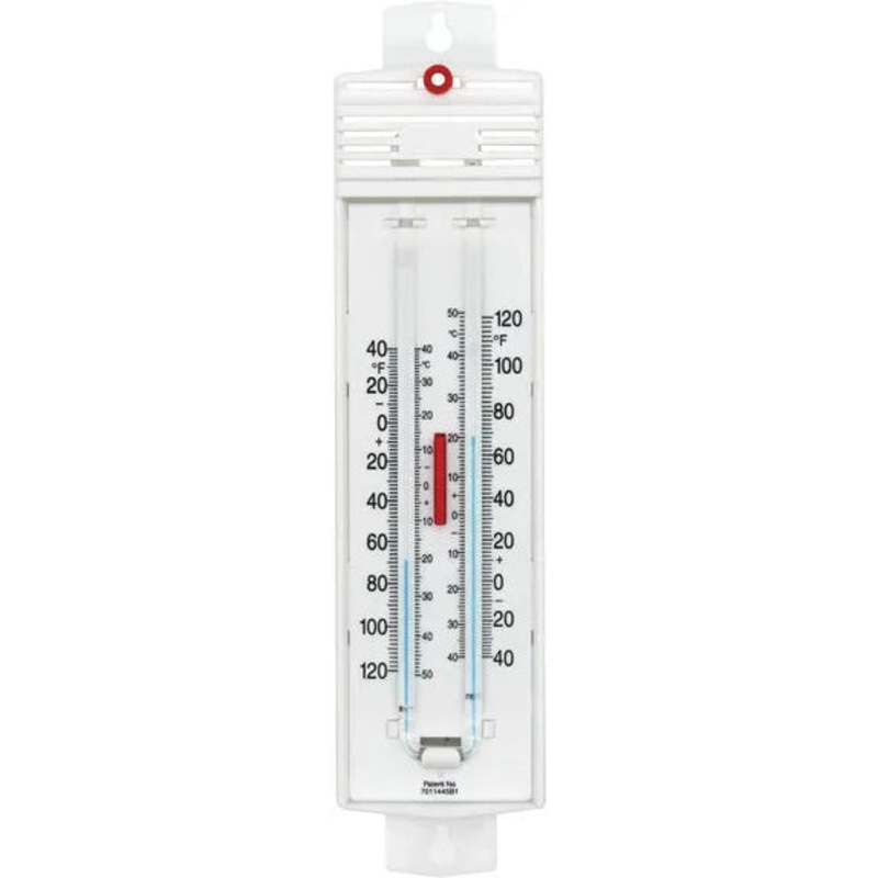 Taylor - 9.75" White Permacolor-Filled Min/Max Thermometer - 5460