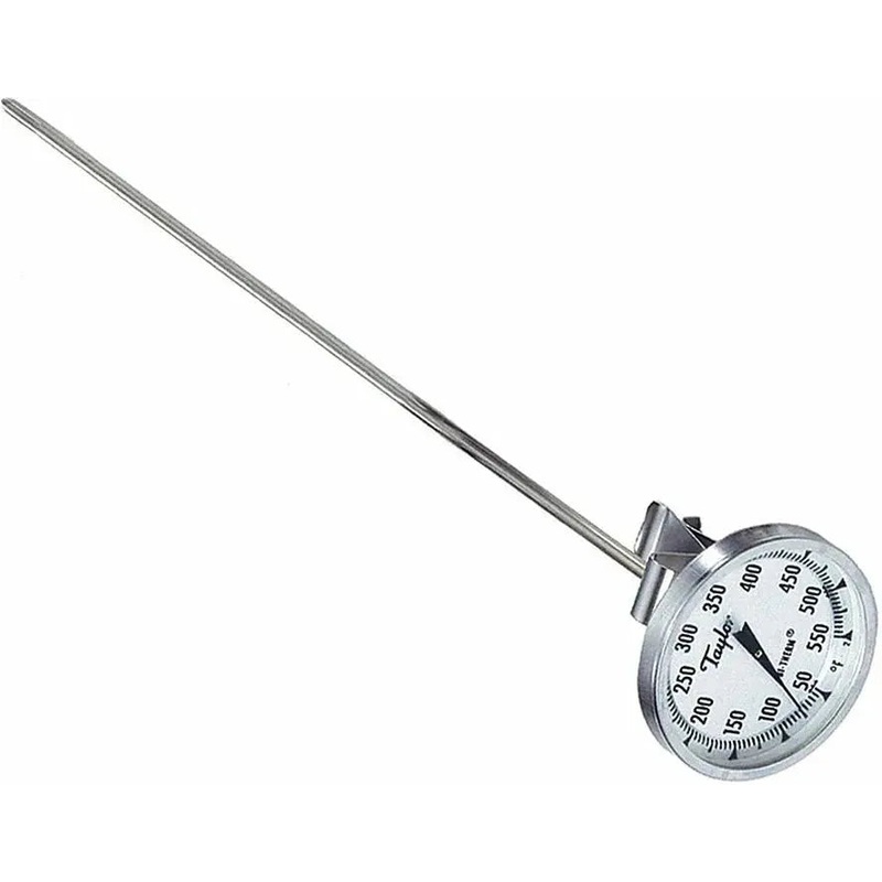 Taylor - BiTherm Candy Deep Fry Thermometer with 2" Dial Display - 6084J8