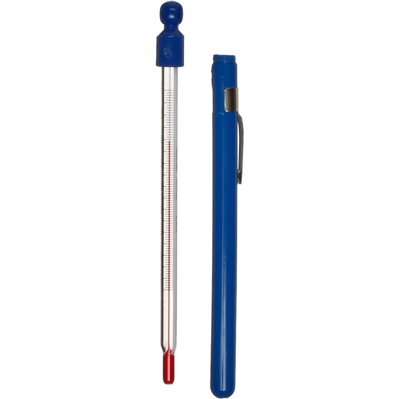 Taylor - Blue Plastic Non-Refillable Thermometer with Pocket Case - 214181J