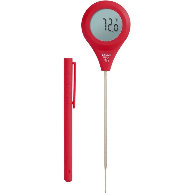 Taylor - Red Digital Thermometer with Rotating Display - 5302142RD