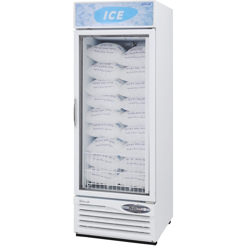 Turbo Air - 27" White One-Section Standard Glass Door Ice Merchandiser - TGIM-23W-N