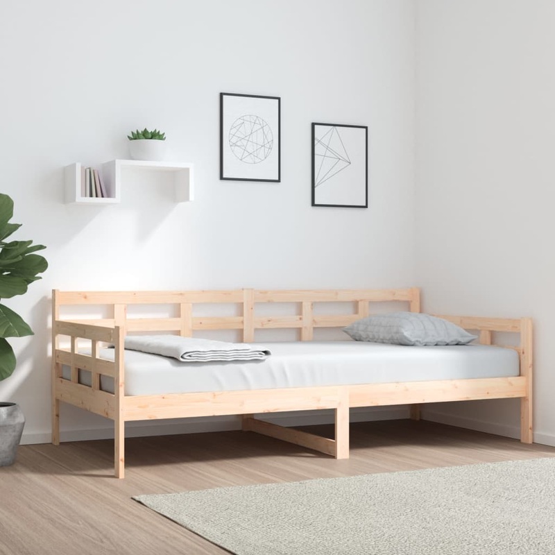 Lit de jour sans matelas bois de pin massif 90x190 cm