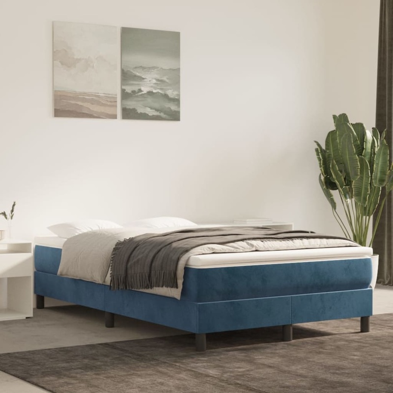 Matelas de lit  ressorts ensachs Bleu fonc 120x200x20 cm