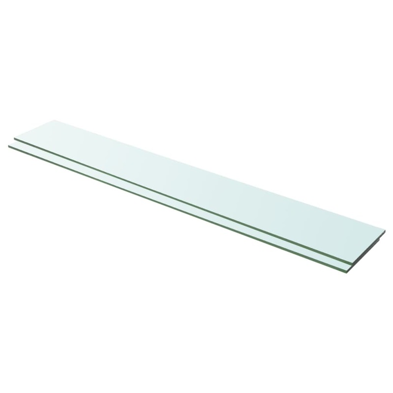 Panneaux d'tagre 2 pcs Verre Transparent 100 x 15 cm