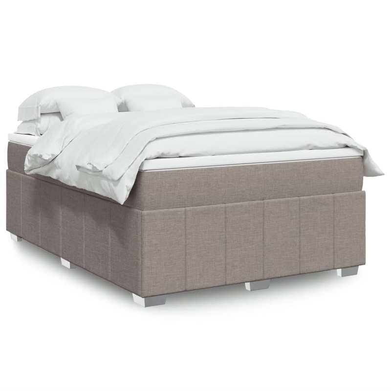 Sommier  lattes de lit avec matelas Taupe 140x200 cm Tissu