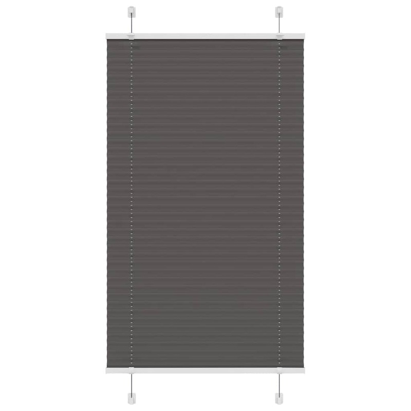 Store pliss noir 80x100 cm largeur du tissu 79,4 cm polyester