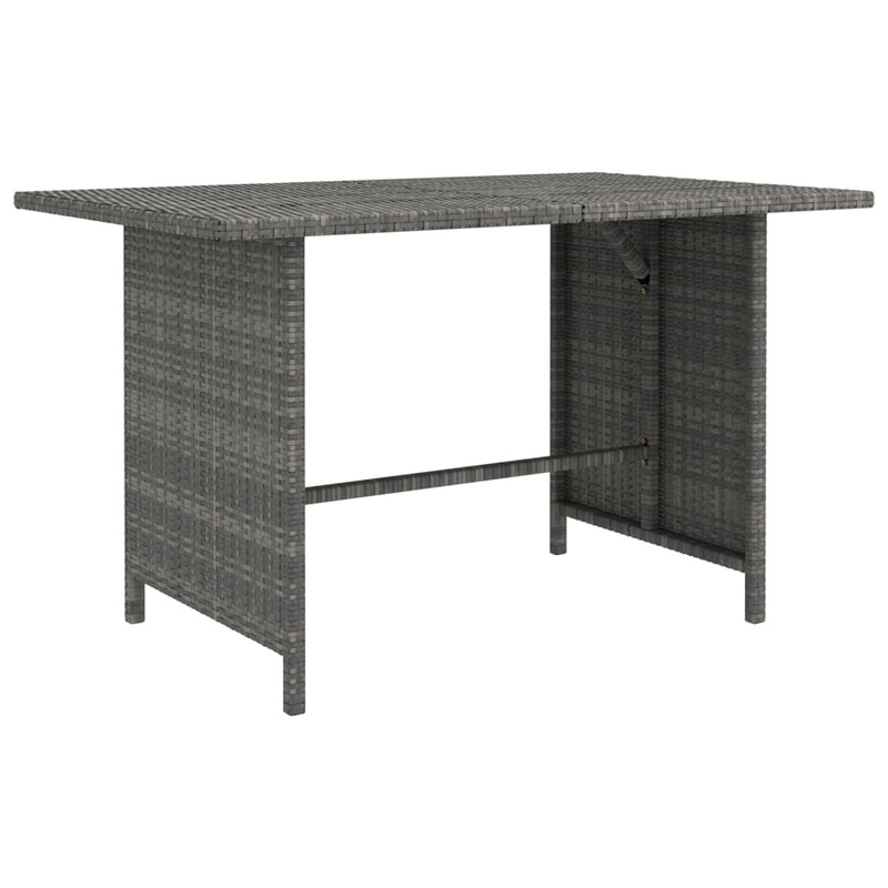 Table  dner de jardin Gris 110x70x65 cm Rsine tresse