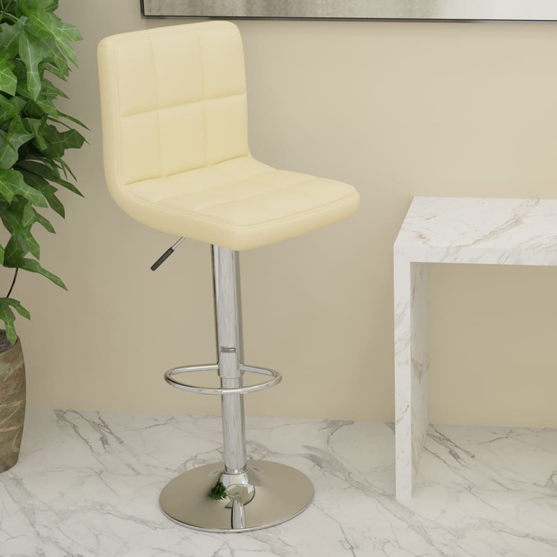 Tabouret de bar Crme Tissu