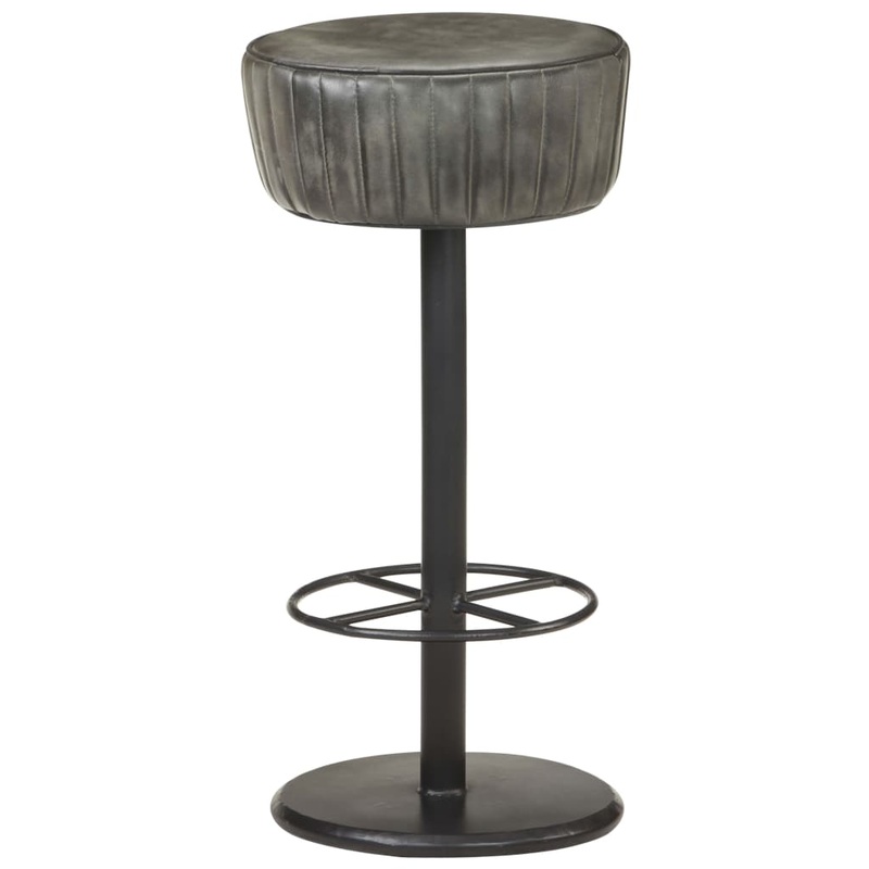 Tabouret de bar Gris Cuir vritable